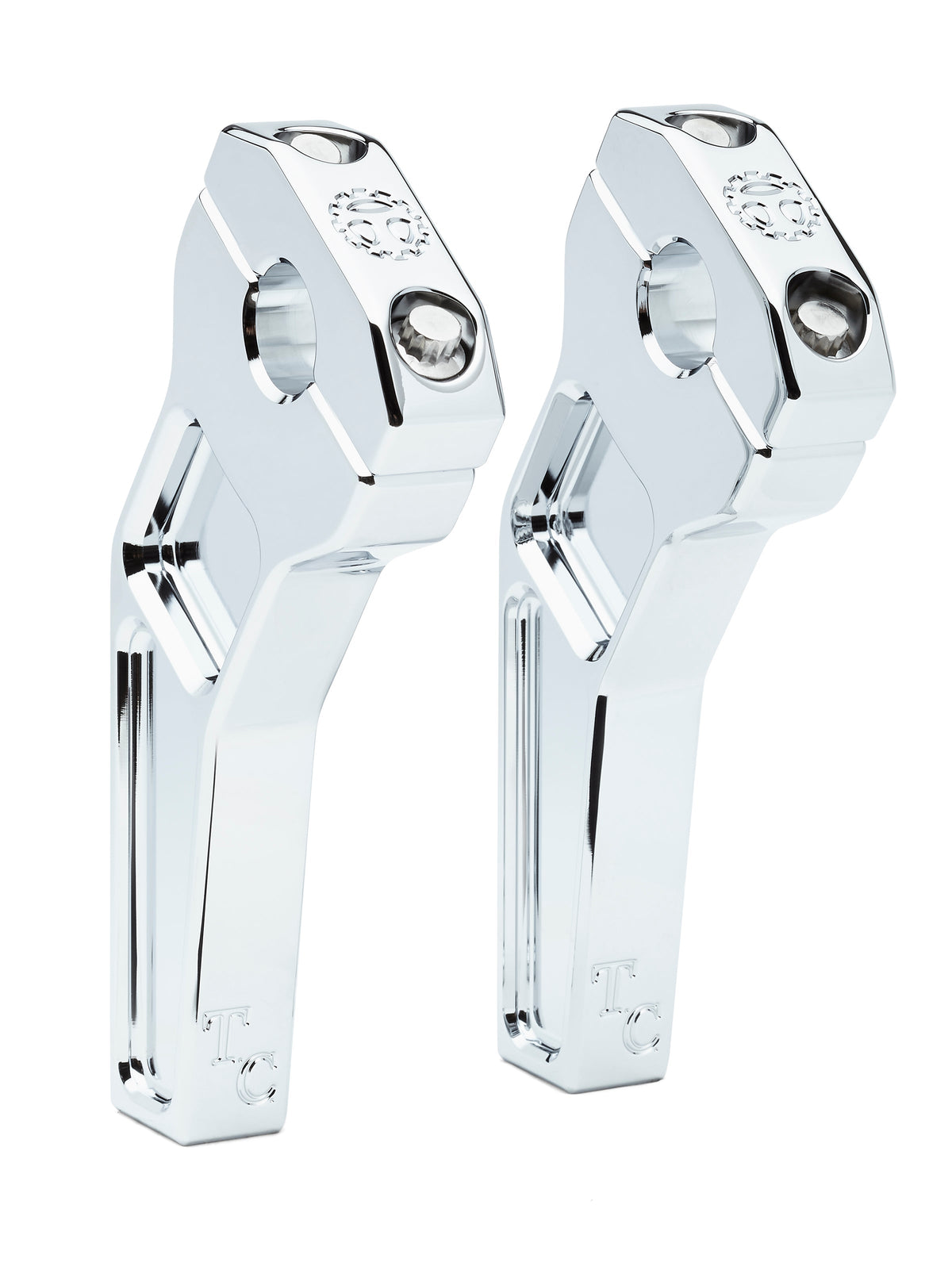 Big Kahuna Risers - Pullback (Chrome) - 1-1/8"